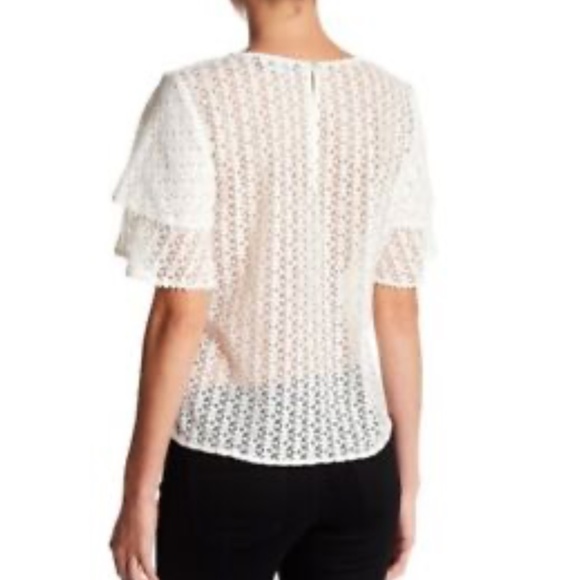The Kooples Lace Tiered Sleeve Top - Picture 2 of 4